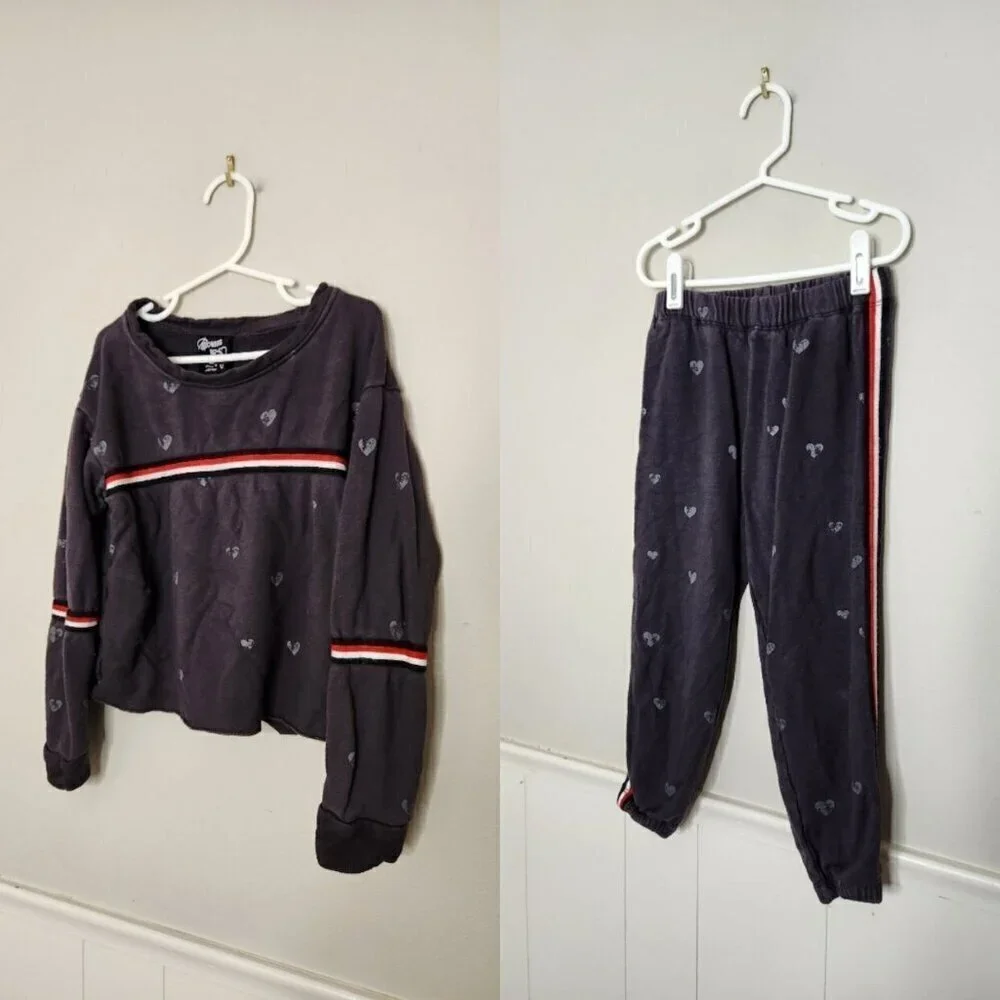 FLOWERS BY ZOE Stripe Dark Grey Outfit
